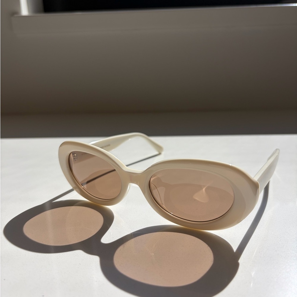 Clare V. Julia Oval Retro Sunglasses